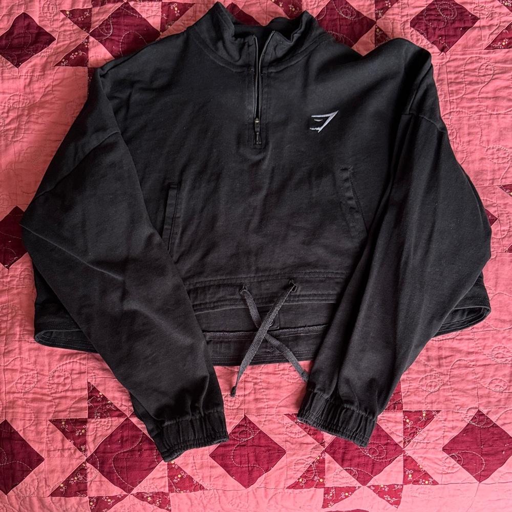 Cropped Gymshark Black Quarter-Zip